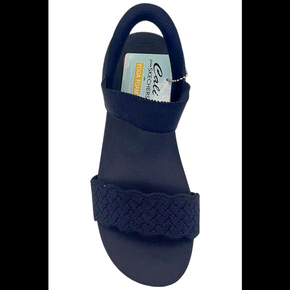 Skechers Slip Ins Ultra-Flex Knit Sandals Feelin' Pretty Navy - Wide - Picture 2 of 3